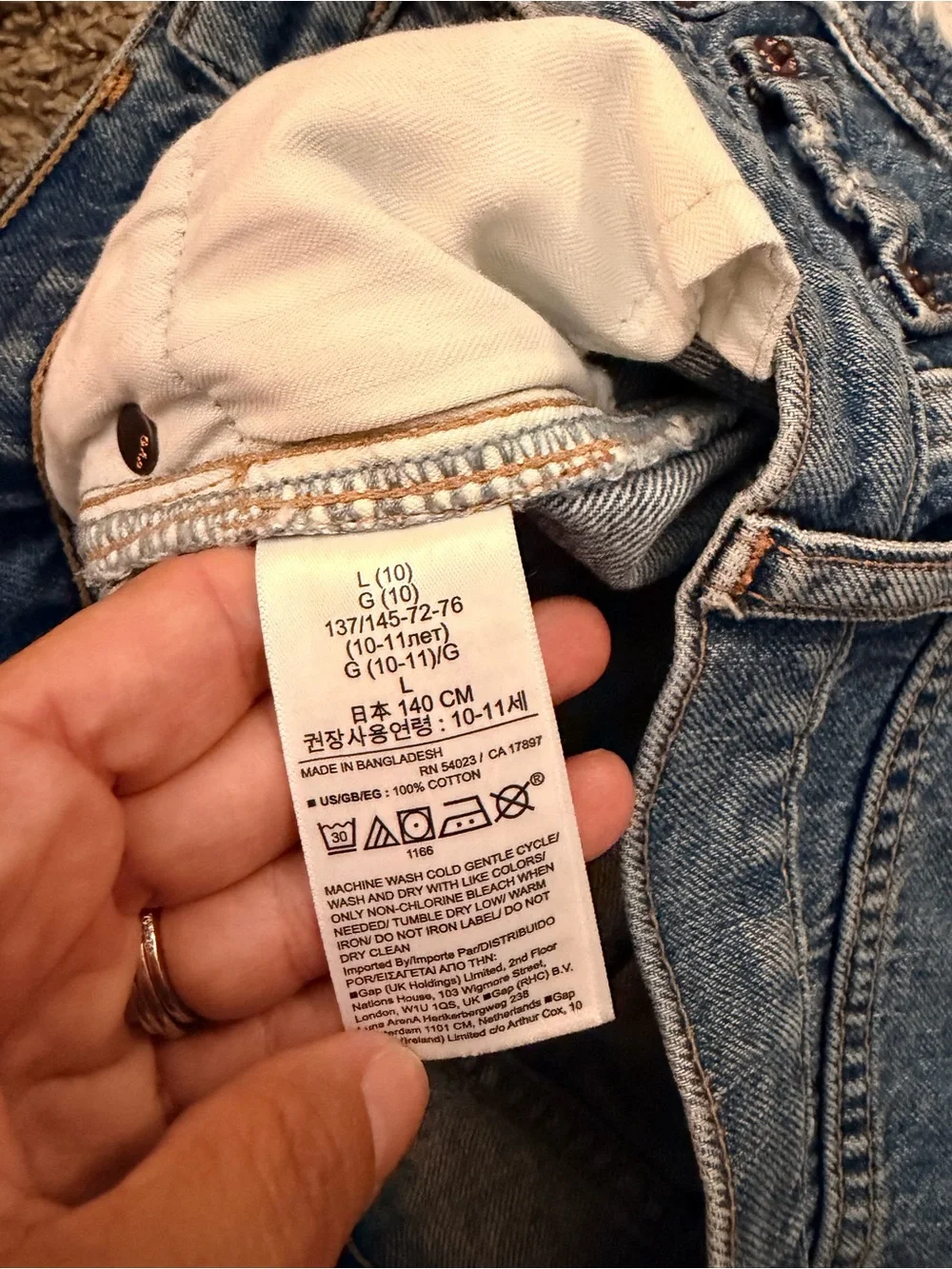 GAP Teen Distressed Denim Mini Skirt